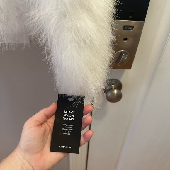 Lamarque New With Tags Feather White Jacket - Picture 7 of 7